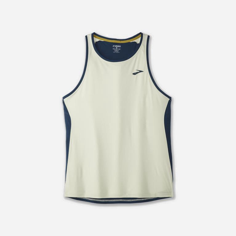 Brooks Atmosphere - Camiseta Sin Mangas Hombre - Indigo / Beige (CG4078531)